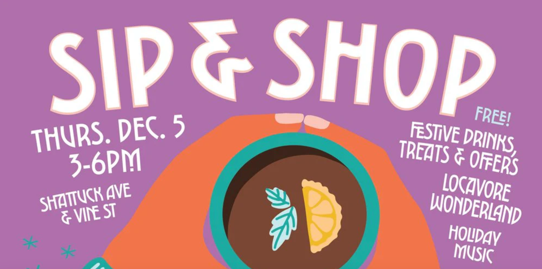 Holiday Sip & Shop @ Vine St. Thursday, December 5th